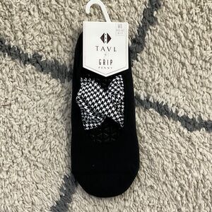 Pure Barre Black and White Grip Socks